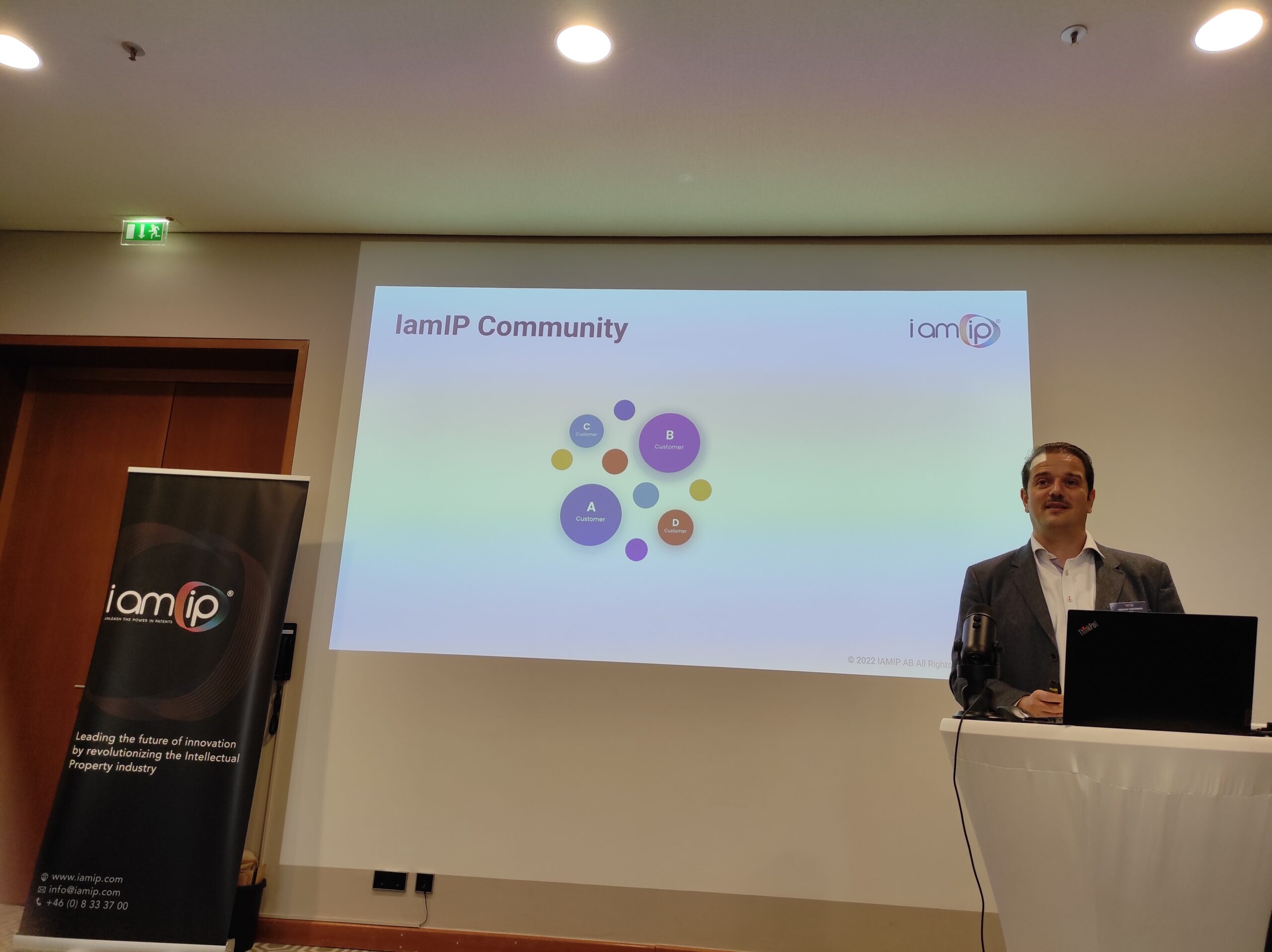 image of Dimitris Giannoccaro presenting at IamIP User Day Conference 2022