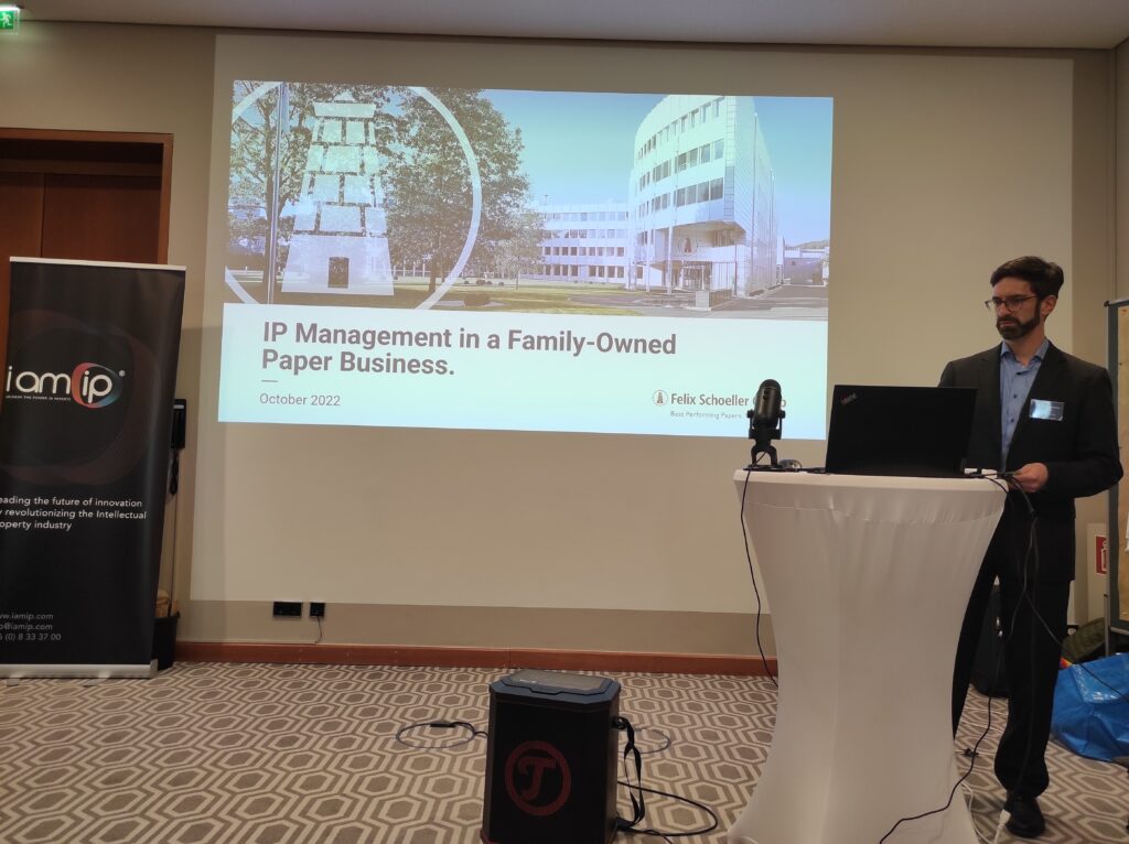 image of Michael Kloskowski from Felix Schoeller talking about IP Management