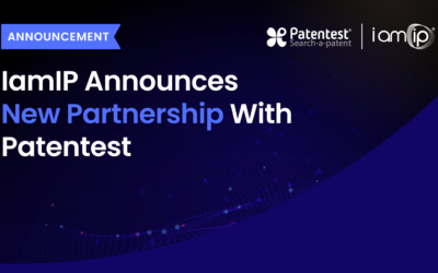 IamIP announces partnership with Patentest blog banner