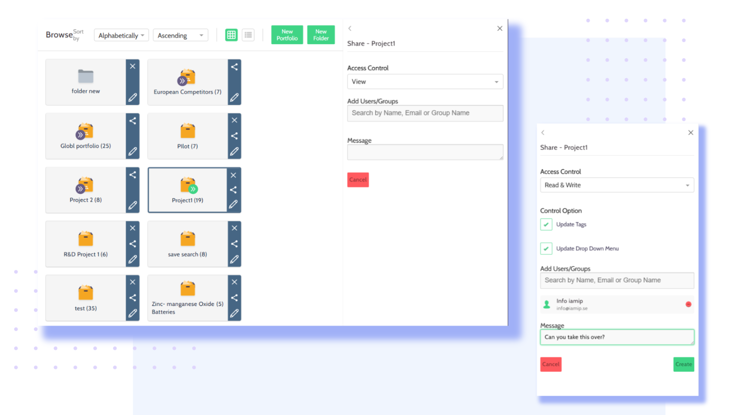 portfolio management screenshots reworked