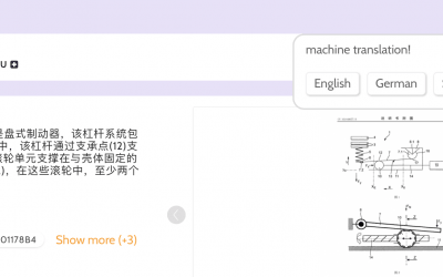photo of the platform showing the translation function