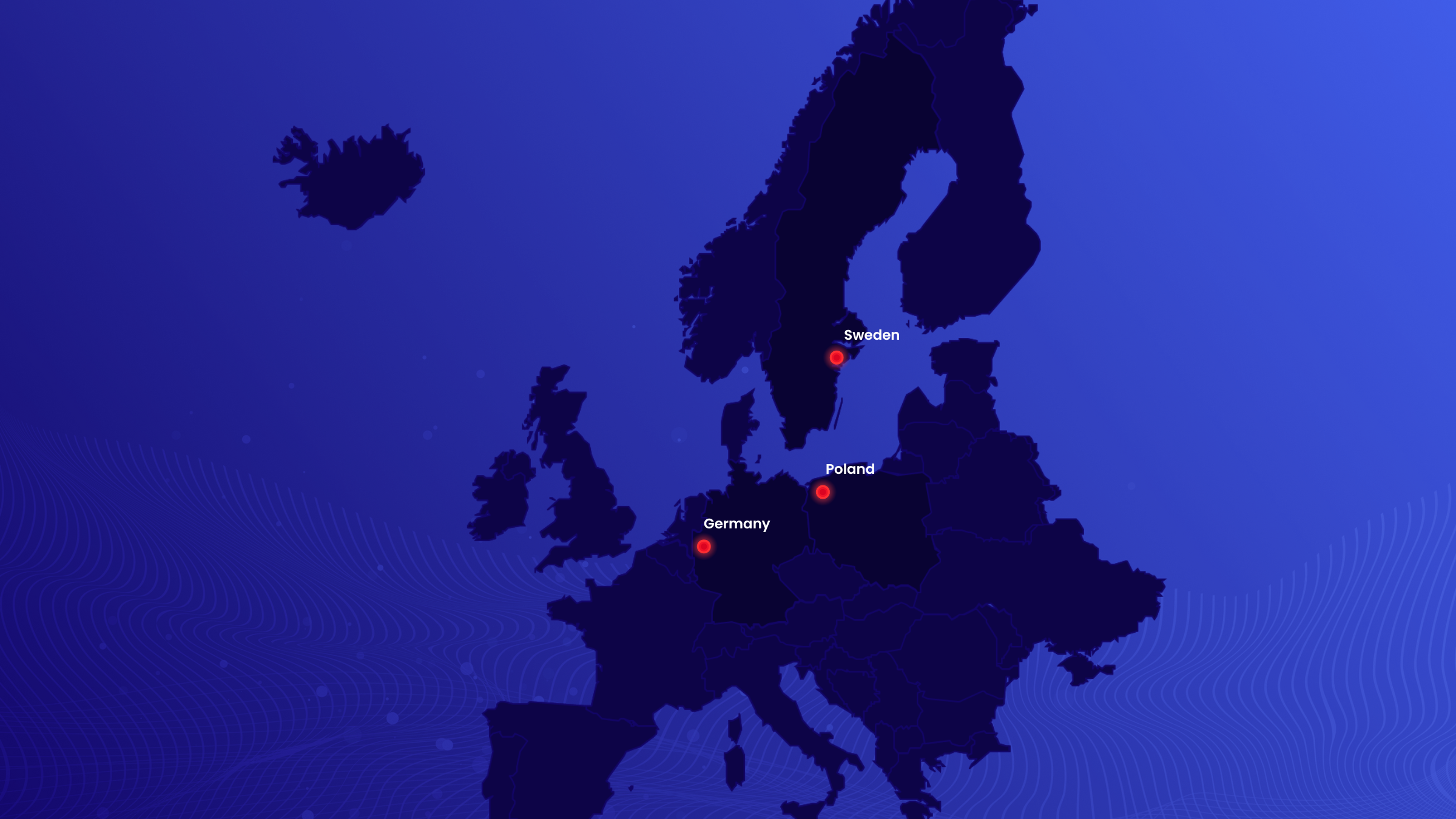 image of the map with IamIP's offices are located in Europe